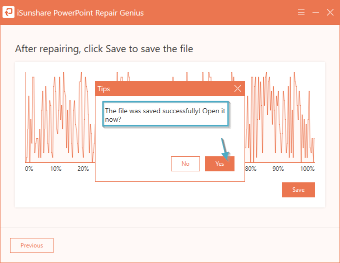 click yes to open pptx files