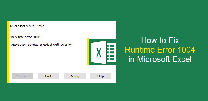 fix runtime error 1004 in excel