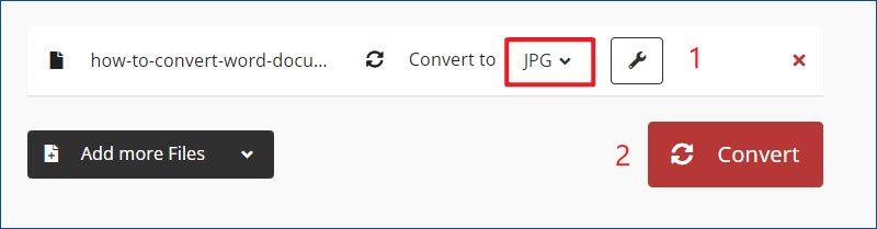 click convert