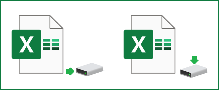 move or download corrupted excel files