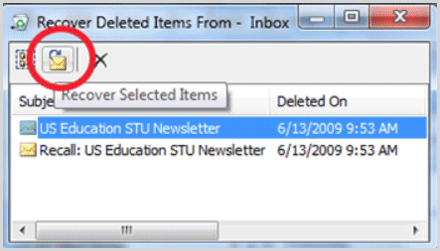 recover deleted mails outlook 2007