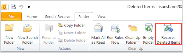 recover deleted outlook 2010