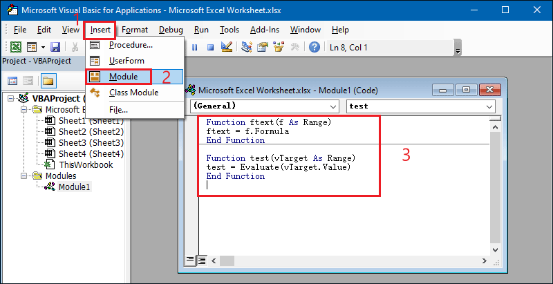 copy the code in vba