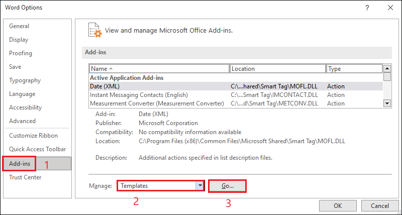 select templates