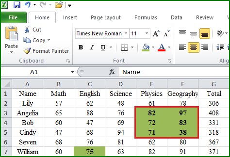 paste the formatting to other cells