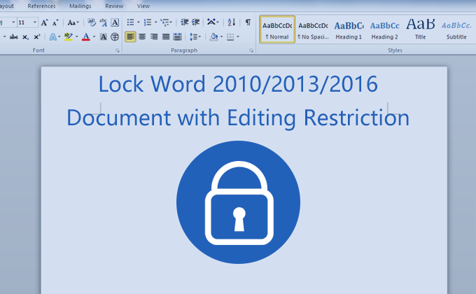 restrict editing in Word with password