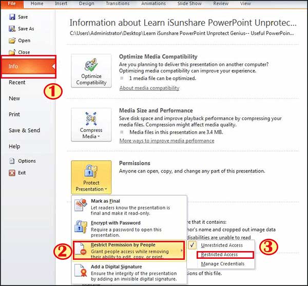 restrict ppt access option