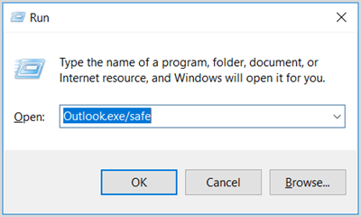 launch outlook in safe mode