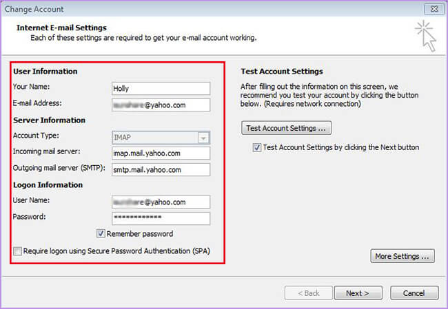 lys pære halstørklæde Drivkraft How to Setup Yahoo Mail in Outlook 2010 using IMAP or POP