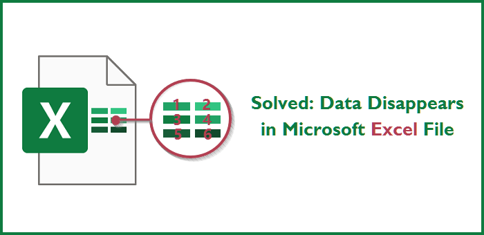 solved data disappears in excel