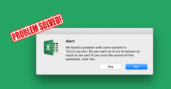 solve-we found a problem with some content in excel