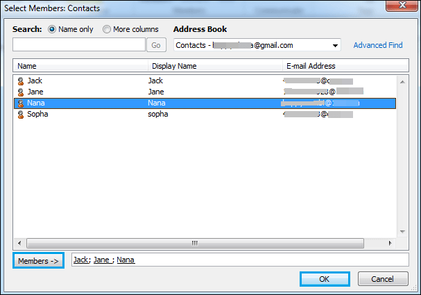 configure the user member