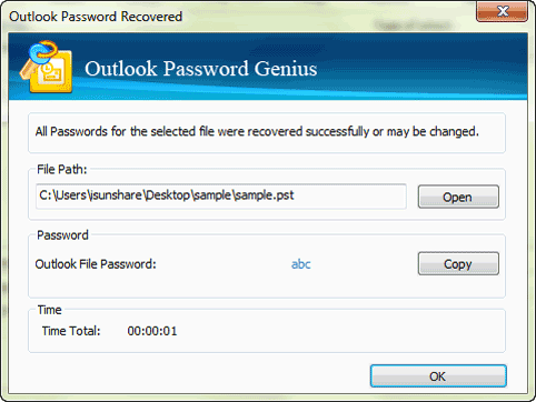 Suchen Sie das Kennwort für die Outlook-PST-Datei erfolgreich