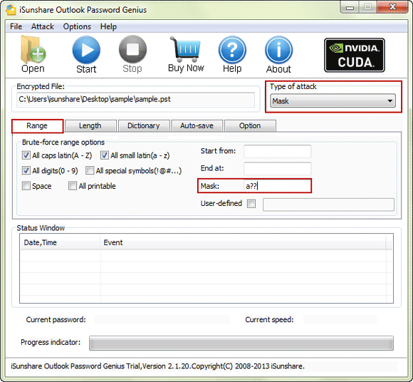 set outlook 2016 pst file password recovery type