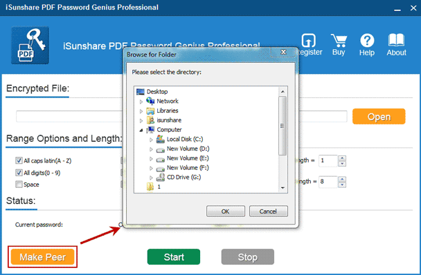 create client program to run for password finder