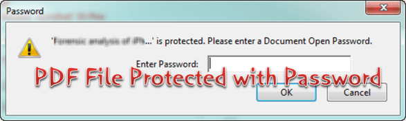 オープンパスワードで保護されたPDFファイル