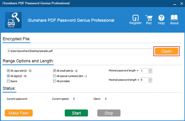 import locked pdf file and set pdf lock features