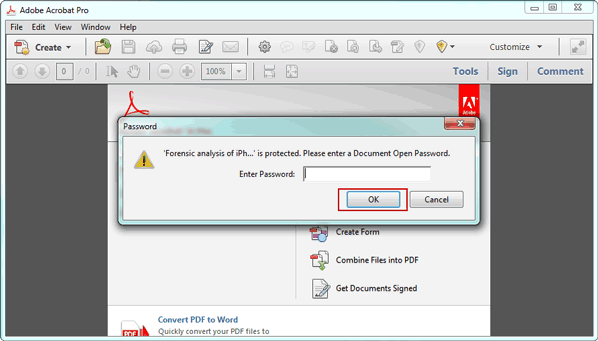 PDF-Datei entfernen Passwort öffnen