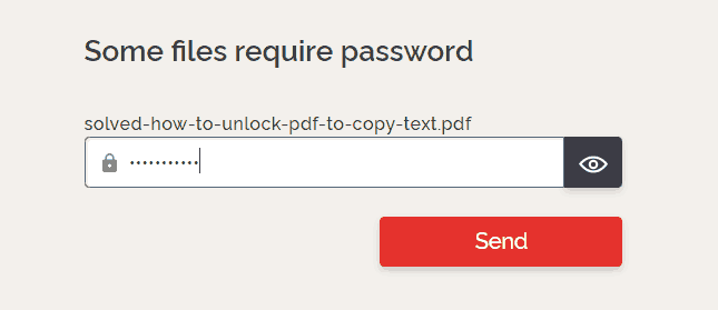 some files require password