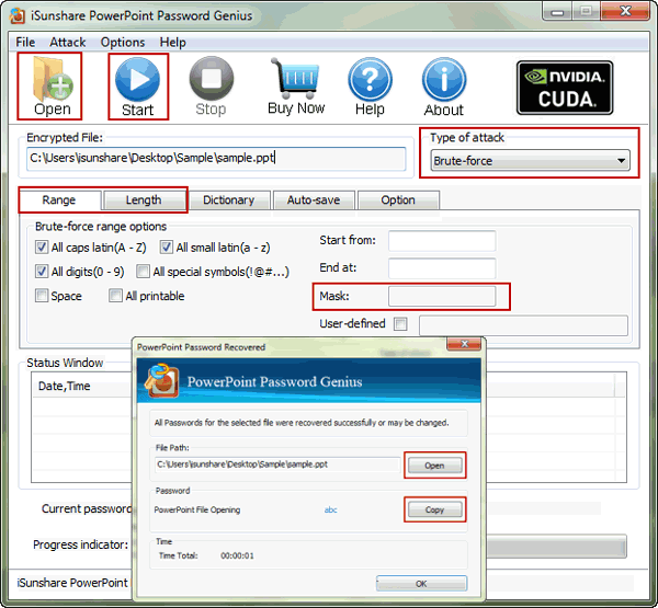 PowerPointファイルを忘れたオープンパスワードを回復する