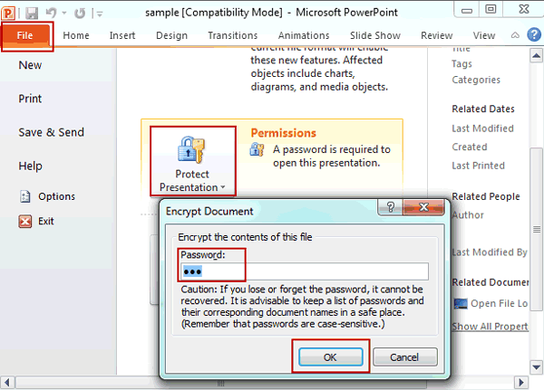 supprimer la protection par mot de passe des fichiers PowerPoint