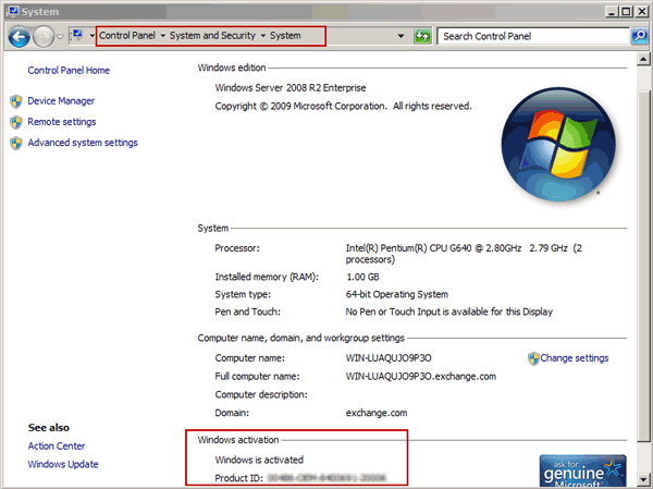 How To Get Windows Server 2008 R2 Product Id Manually Or