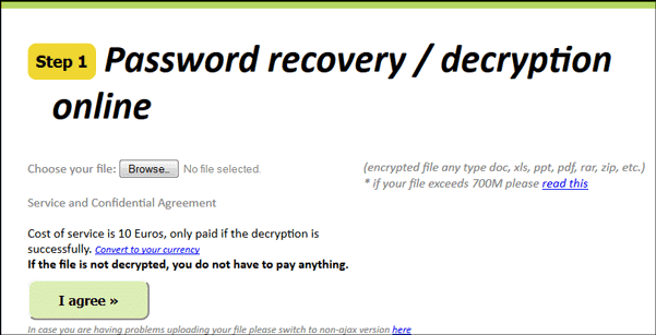 decrypt winrar file online