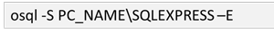 se connecter à l'instance SQL Server avec la commande