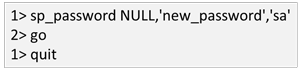 reset SQL Server SA password with command