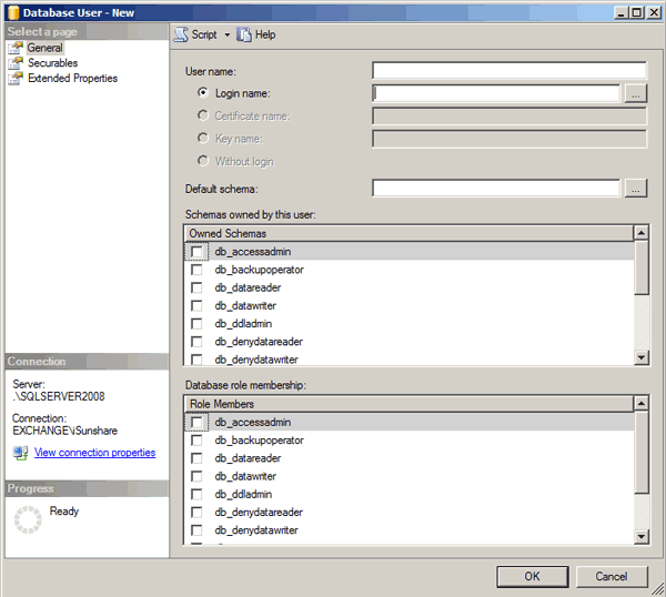 connect Database user to SQL Server login