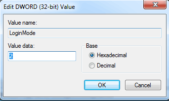 set SQL Server login mode by registry editor