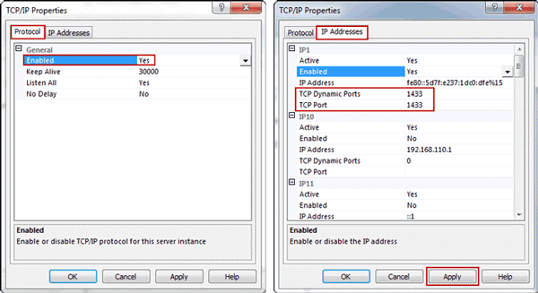 change TCP/IP settings