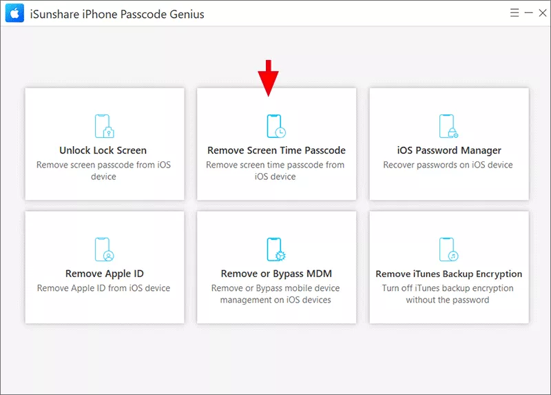 click Remove screen time passcode