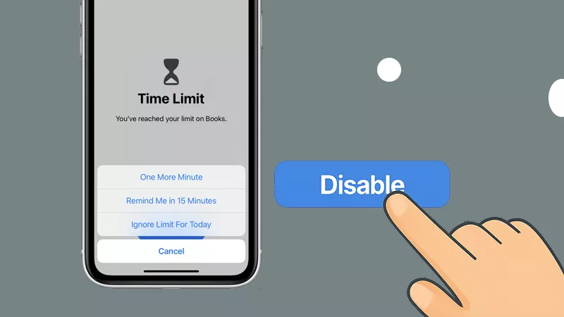 disable One more minute on screen time