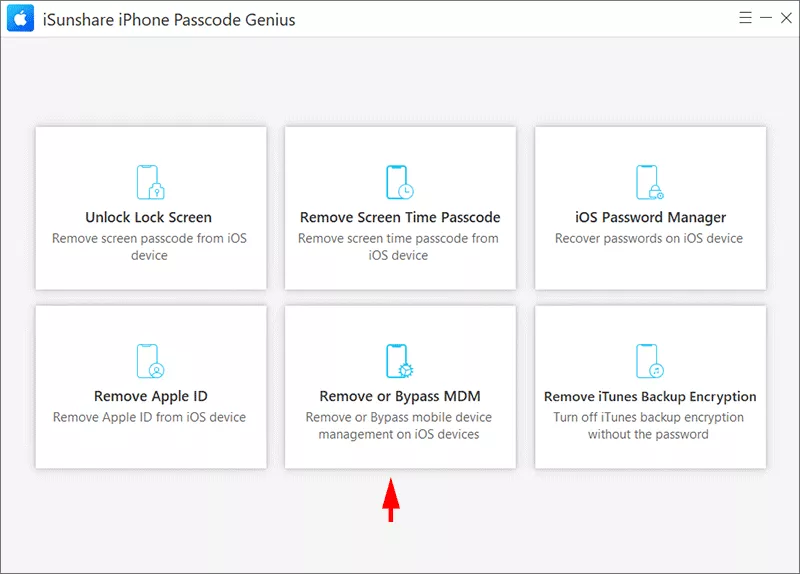 choose Remove or Bypass MDM