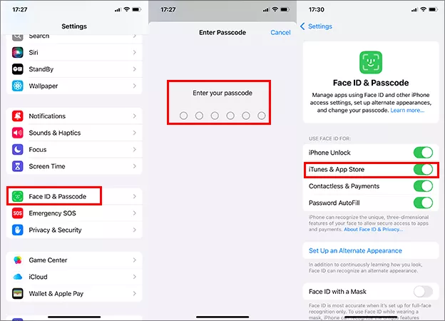 toggle on iTunes app store