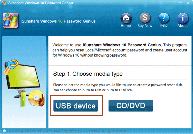 Erstellen Sie eine USB-Startdiskette mit dem Windows 10-Tool zum Zurücksetzen von Kennwörtern