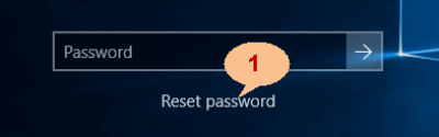 Tippen Sie auf den Link Passwort zurücksetzen