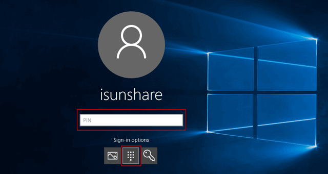 unlock windows 10 with PIN code