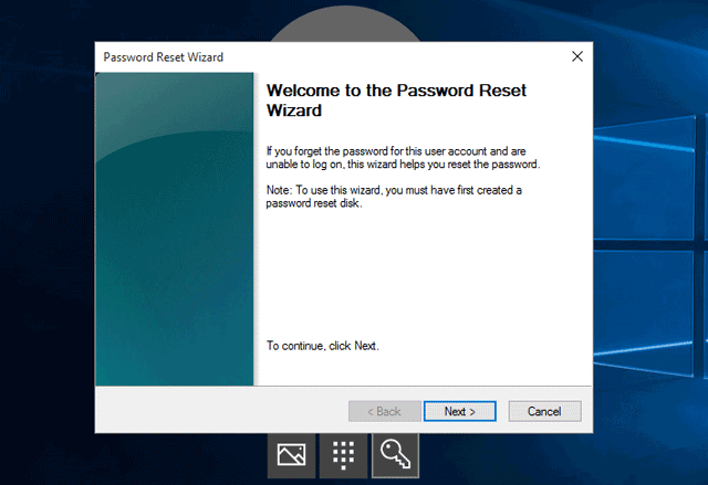 unlock windows 10 with password reset disk