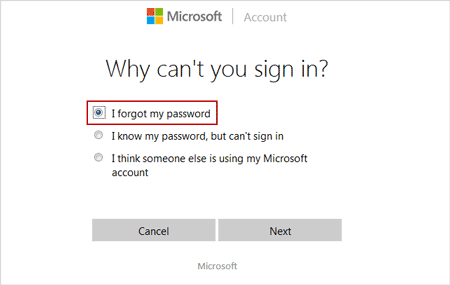 reset windows 10 password with internet access