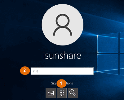sign in Windows 10 asus laptop with pin