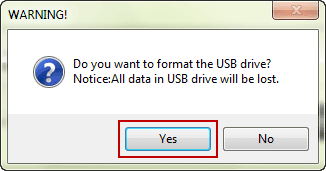agree to format usb flash drive