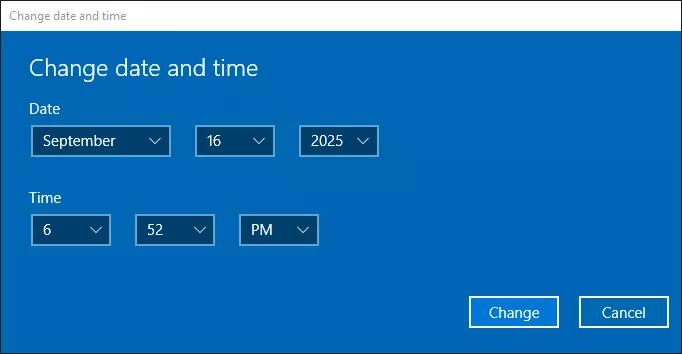 modify date and time