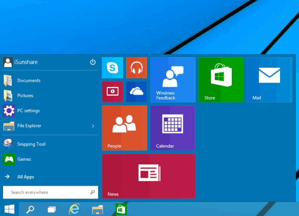 smaller start menu