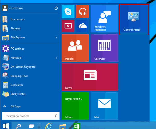 how to pin a document to start menu