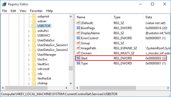 open start in registry editor