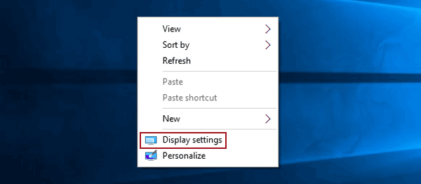 choose display settings