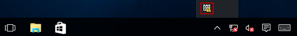Windows defender icon in taskbar