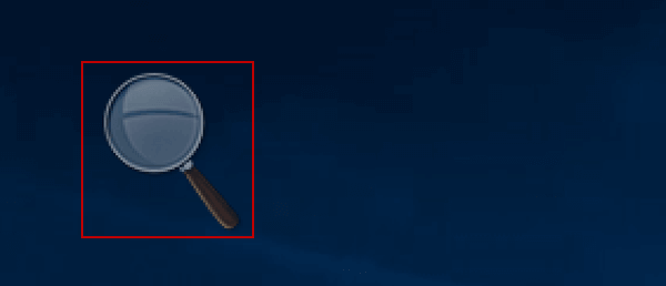 click magnifier icon